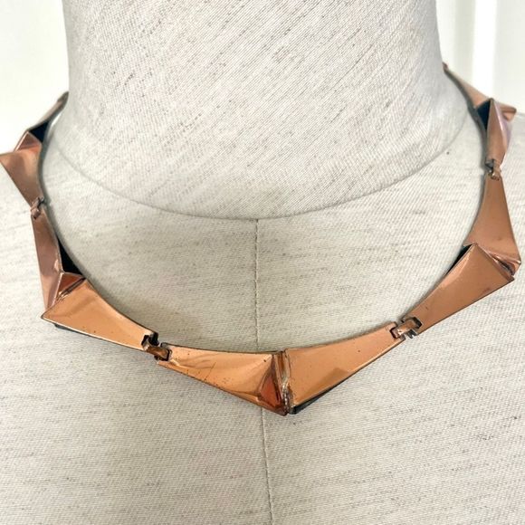 renoir Jewelry - Renoir Copper  mid century link design choker necklace